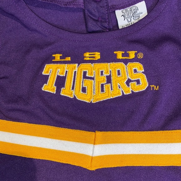 LSU Tigers Girls Cheerleading Cheerleader Outfit Louisiana Girls 24 Months / 2T - Picture 2 of 2